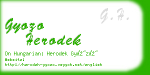gyozo herodek business card